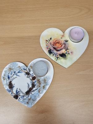 Stojánek pod svíčku, srdce